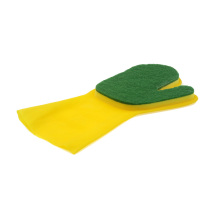 Sponge Scouring Pad Latex Household Cleaning Gloves for Dish Washing